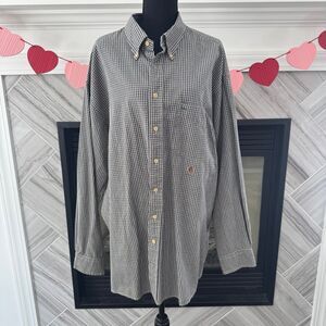 Vintage‎ Tommy Hilfiger Classic Check Button-Down Shirt Long Sleeve Casual XXL